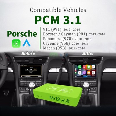 Mr12Volt CarPlay AA Car kit with DSP fits PCM 3.1 911 Panamera Macan Cayenne