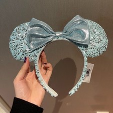 Blue Frozen Arendelle Aqua Minnie Ears Mickey Disney Parks Headband