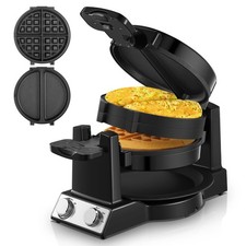 2-in-1 Waffle Maker & Omelette Maker, 1400W Double Belgian Waffle Iron 180&deg; F...