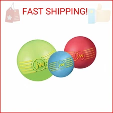 JW iSqueak Ball Durable Natural Rubber Dog Toy (Assorted Colors)