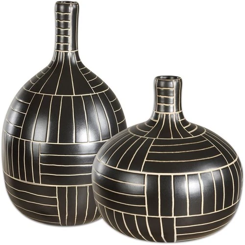Uttermost 18271 Graphite 13.5 X 7.75 inch Vases, Set of 2 - Picture 1 of 5