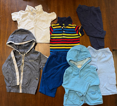 Kenneth Cole Reaction Baby Boy Clothing Lot Cotton Jacket Hoodies Striped Polo