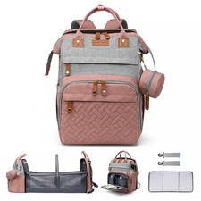 Multifunctional Waterproof Diaper Bag Backpack with Changing Station