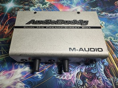 M-Audio MIDIMAN AUDIO BUDDY Dual Mic Preamp/ Direct Box DI - UNTESTED