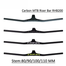 MTB Bicycle -17° Degree One-shaped Integrated Handlebar Stem 3K Matte Riser Bar