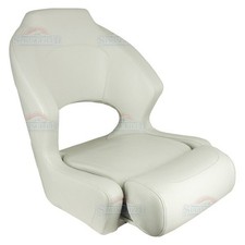 Springfield Marine Deluxe Sport 24.5" H x 15" W x 20" D White Flip-Up Boat Seat