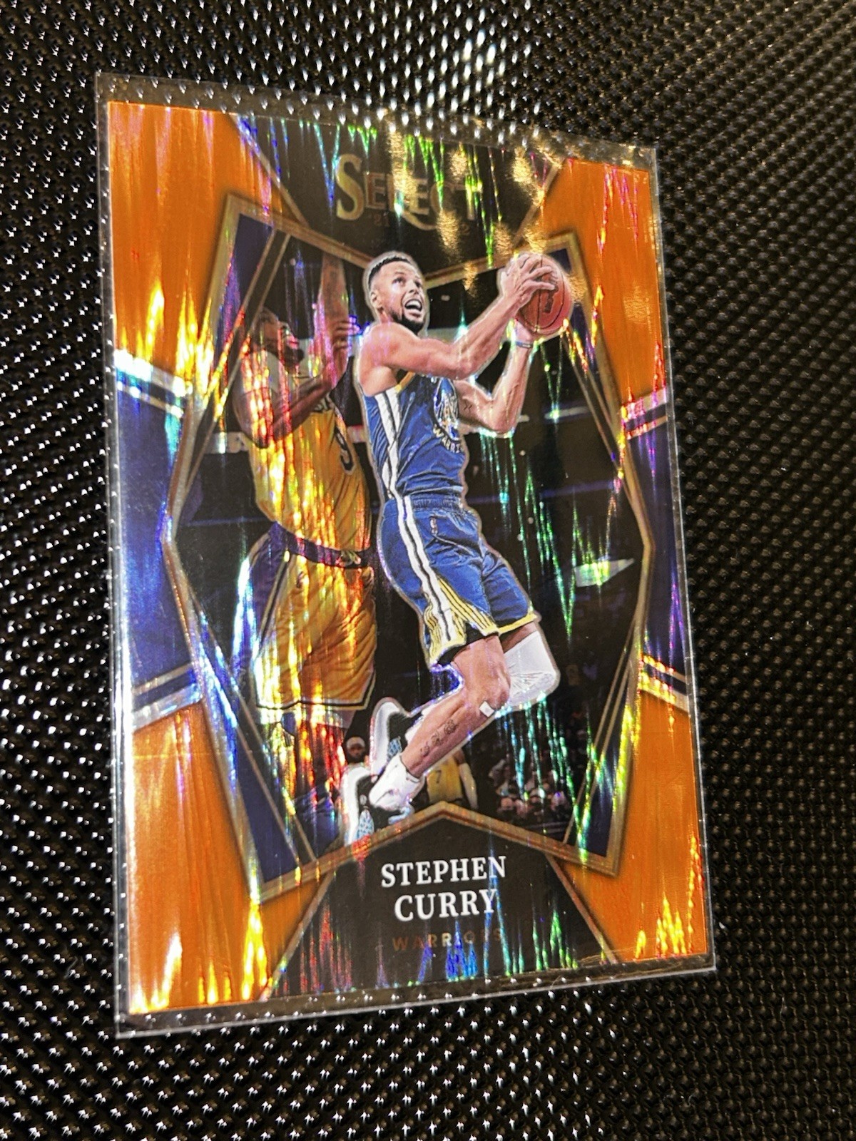 2021-22 Panini Select - Premier Level Stephen Curry #121 Orange Flash Prizm