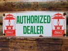 VINTAGE COLEMAN SIGN CAMPING OIL LANTERN LAMP CABIN SPORT GOODS PORCELAIN SIGN