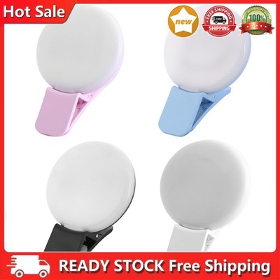 Universal Selfie LED Ring Flash Light Portable Mobile Phone Clip-on Selfie Lamp