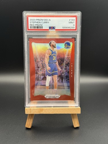 2023-24 Prizm Deca - Stephen Curry Red Prizm /199 - PSA 9