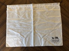 COACH Protector Dust Bag For Purse Ivory Drawstring Satin 15 x 20 Handbag Cover