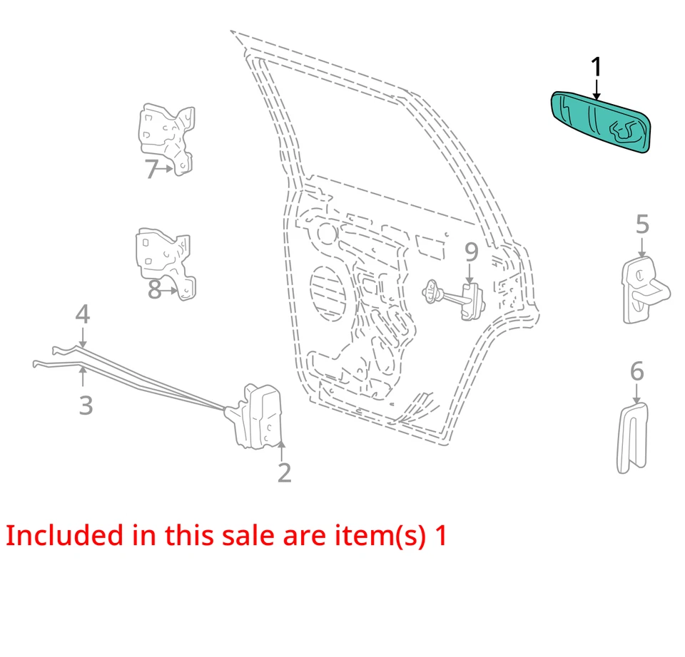 ПОДХОДИТ ДЛЯ ДВЕРНОЙ РУЧКИ 1999 JEEP GRAND CHEROKEE 5FW46VAWAB - НОВАЯ ОТ ОРИГИНАЛЬНОГО ПРОИЗВОДИТЕЛЯ - Изображение 3 из 4