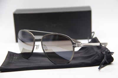 NEW IC! BERLIN FERRUM GRAPHITE ROUGH GRADIENT AUTHENTIC FRAMES SUNGLASSES 59-19