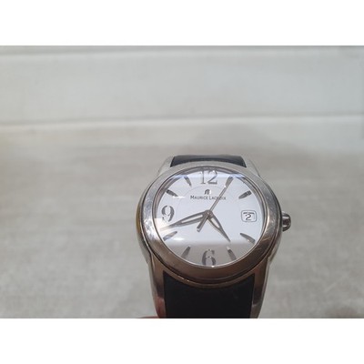 Maurice Lacroix Sphere SH1018 Herren Schwarz Leder Analog Schweizer Quarz Armbanduhr