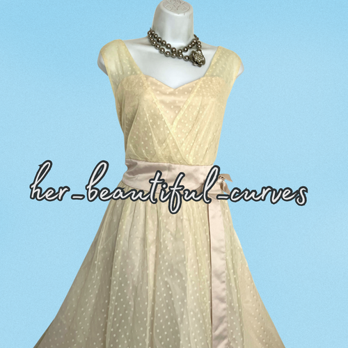 LINDY BOP POLKA DOTS VINTAGE STYLE OCCASION PARTY DRESS SIZE 20 fits 18 - Picture 5 of 6