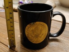 Unites States Embassy Coffee Mug Riyadh, Saudi Arabia Black With Gold Seal