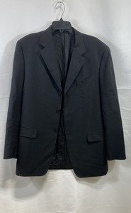 Canali Proposta Men's Blazer Sport Coat Black 100% Wool Made in Italy Sz 42 R