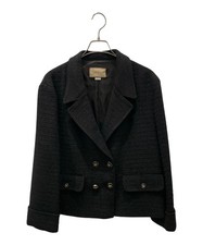GUCCI Tweed Double Jacket/ Black/ Size: 42