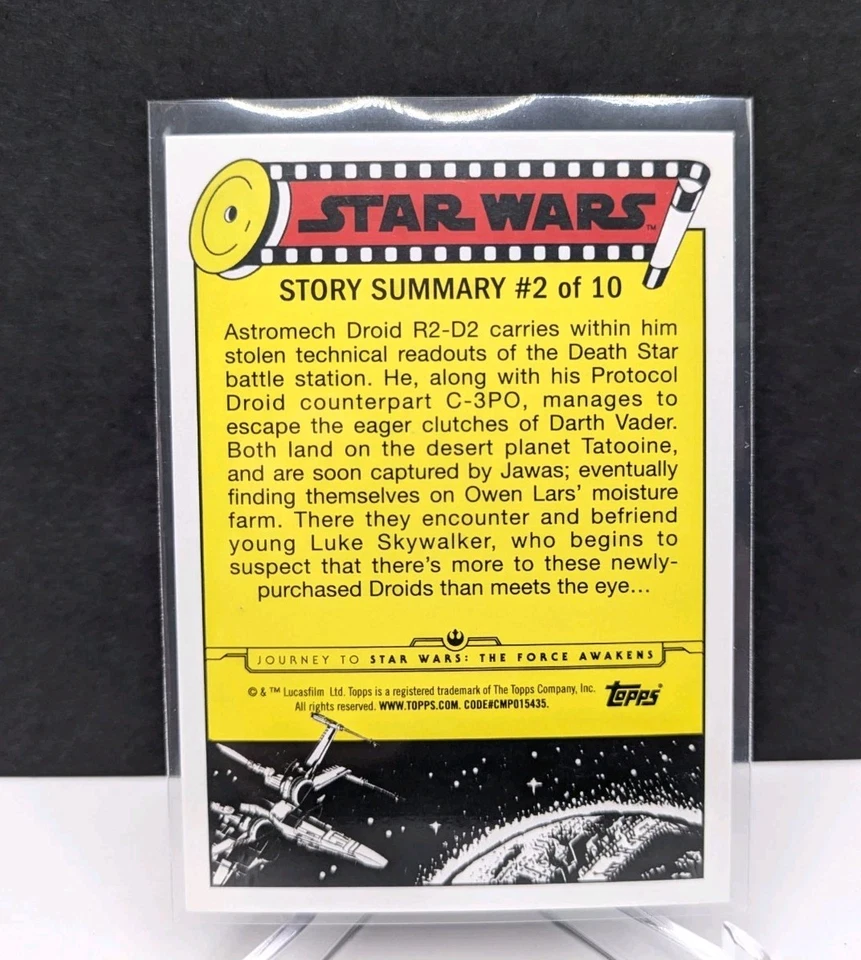 2015 Topps Star Wars JTTFA Gold Starfield /50 #22 The Princes And The Plans  - Image 2 of 4