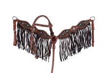 Showman Hand Painted Arrow Browband Headstall and Breast Collar Western Tack Set