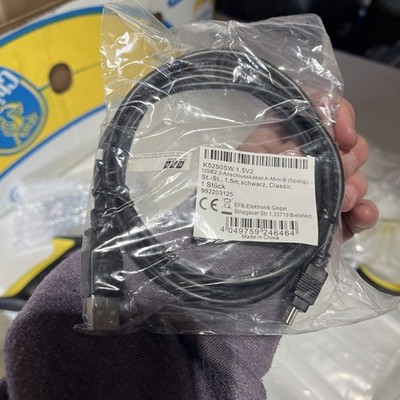 EFB Elektronik K5251SW.1 USB2.0 A to Mini Usb B Male Male Black Connection Cable