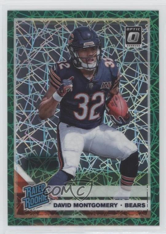 2019 Panini Donruss Optic Rated Rookie Green Velocity Prizm David Montgomery sw8