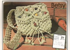 Purse Macrame Patterns Handbags Vintage Q41