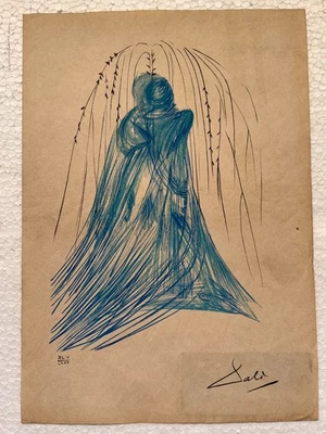 Salvador Dali Zeichnung auf Papier (Handmade) signiert und gestempelt Mischte... - Bild 1 von 4
