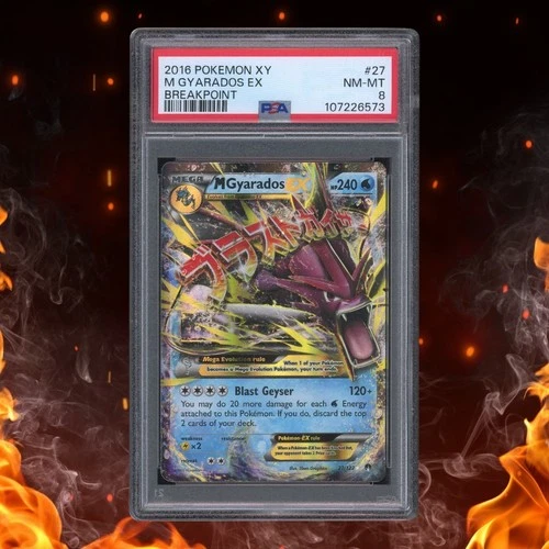 Pokemon XY Breakpoint M GYARADOS EX 27/122 PSA 8