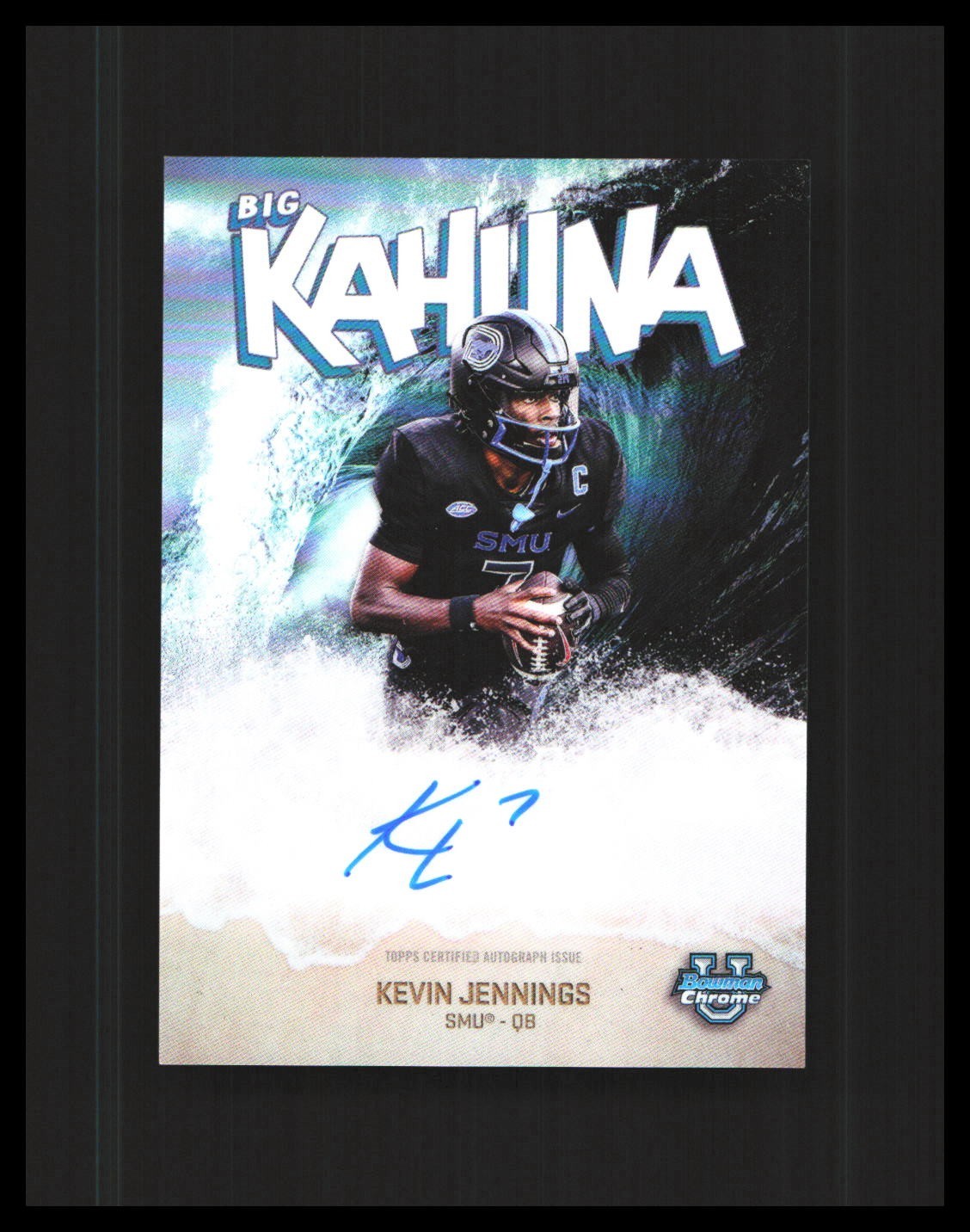 2025 Kevin Jennings Auto Bowman Chrome U Big Kahuna #BK-KJ SMU Mustangs
