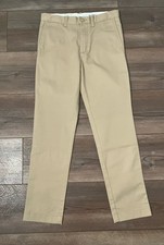 NWT J. CREW Crewcuts Slim Fit Boys Pants Khaki Adjustable Waist Preppy Size 8