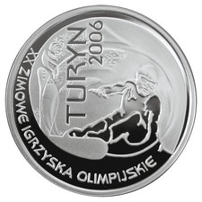 Poland 2006 SNOWBOARDING Turin XX Winter Olympic Game 10 Zl Zloty Zlotych Silver