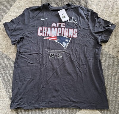 Men s Nike New England Patriots AFC Champs Super Bowl LX Grey T Shirt Sz XXL NWT