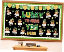 St. Patrick's Day Bulletin Board Set Leprechaun St. Patrick's Day DIY Photo