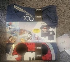 NEW Disney 100 Kids Character Licensed Graphic T-Shirt Size 14/16