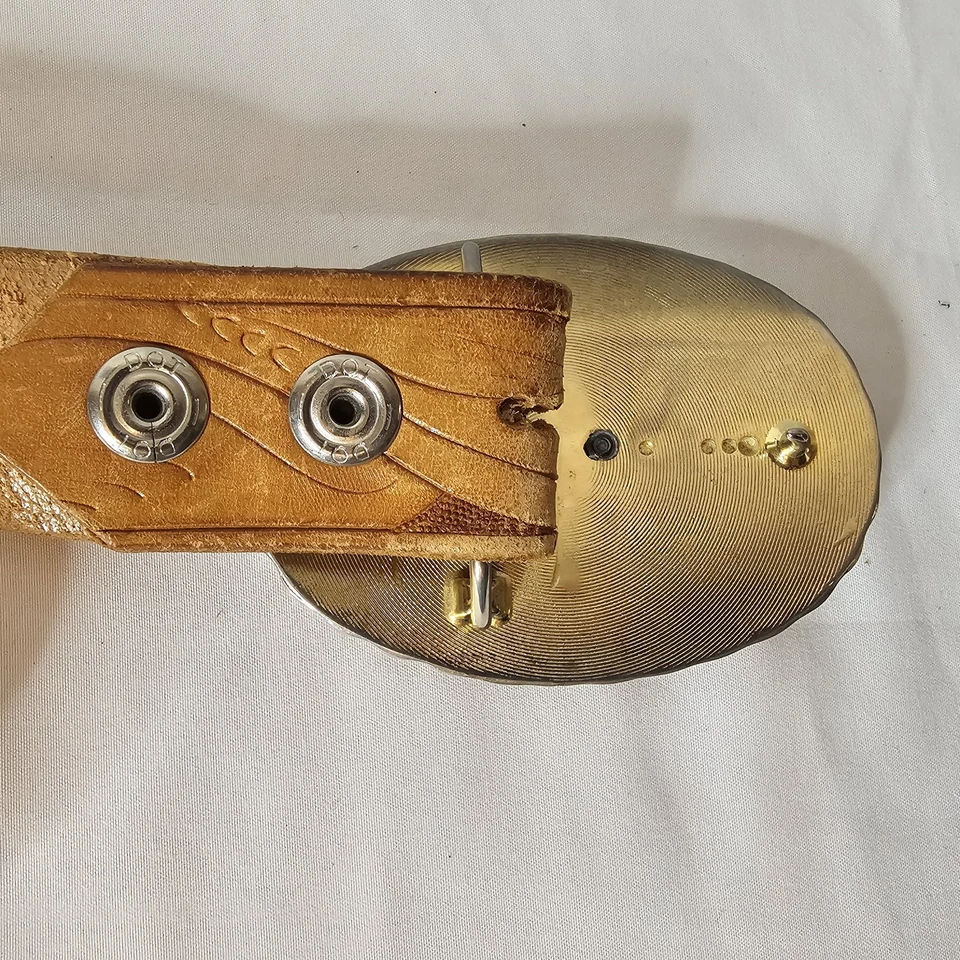 /S Philmont - Cimarron, N.M. PS кожаный ремень размер 40» ковбойские сапоги пряжка - Изображение 3 из 4