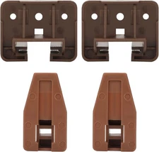 LONTAN DGSL01 Plastic Drawer Slides and Guides 2 Pack 2 Pack, Drak Brown 
