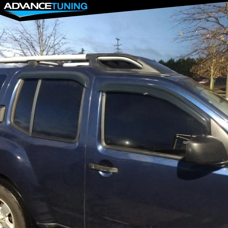 Se adapta a 05-16 Nissan Xterra N50 cinta en viseras de ventana protector deflector solar lluvia 4 piezas Foto 2 de 4