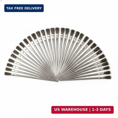 36-Pack 3/8 Inch Disposable Horse Hair Acid Brushes for Flux, Glue, Epoxy, and W