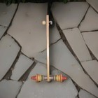 Vintage wooden Holgate rainbow push toy spinner complete Motor skills Child