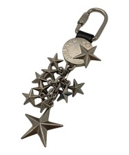 Authentic JIMMY CHOO Metal Star Keyring Men 8652