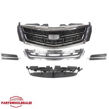 Front Grillebumper Bracketfog Light Cover Set 5pcs For Cadillac Xts 2016-2017