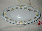 Nippon Mark Crown Star Oval Pink Roses Garland Vintage Nut Candy Dish Blue White — photo 1