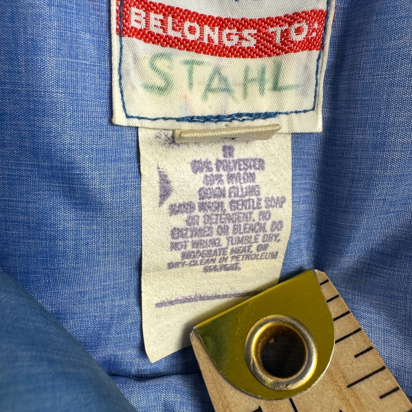 Vintage Frostline Kit Large Baby Blue Goose Down Filled Puffer Vest 1970s 1980s