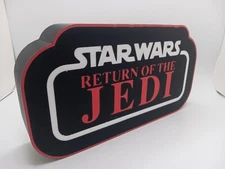 Retro ROTJ Return of the Jedi logo lightbox sign for vintage Star Wars display