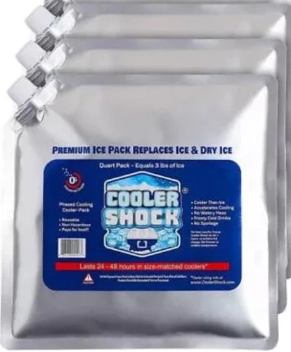 3-PACK Cooler Shock Reusable Ice Packs - Long Lasting Cold Freezer packs