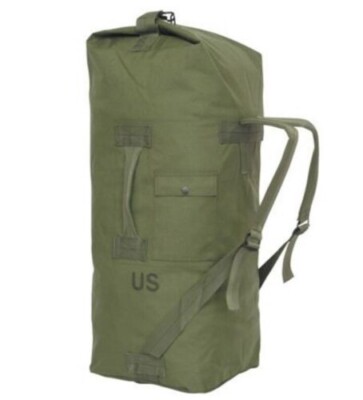 NEW VINTAGE MILITARY ISSUE CANVAS DUFFLE BAG EQUIPMENT SEA
