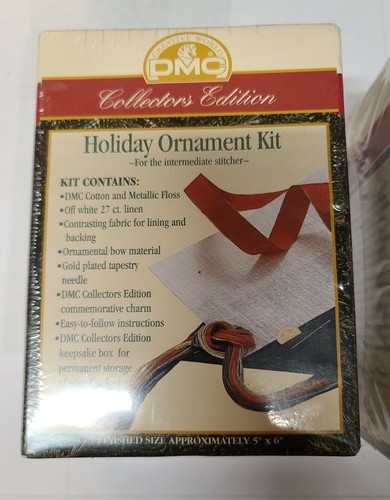 Lot Of 2 1999 DMC COLLECTOR'S EDITION HOLIDAY ORNAMENT KIT CROSS STITCH - Picture 3 of 4
