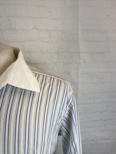 Turnbull & Asser Men's White Striped Cotton Dress Shirt 16.5 $495 - Picture 2 of 12
