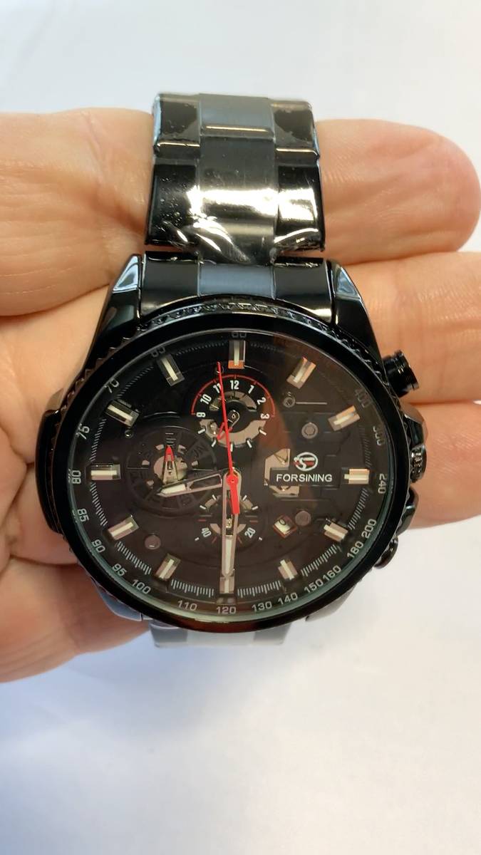 Big Self Winding Sport Watch. Day Month Date Waterproof Mens Watch